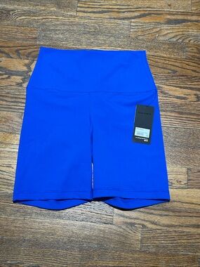 90 Degree By Reflex Royal Blue High-Waist Bike Shorts